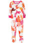 Фото #10 товара Пижама для малышей Carterʻs с ножками на молнии "Цветочная" из 100% хлопка