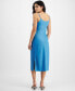 Фото #4 товара Women's Solid Cowlneck Slip Dress, Created for Macy's