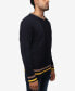 Men's Cable Knit Tipped V-Neck Sweater