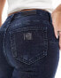 Armani Exchange super skinny lift up mid rise jeans in dark blue