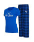 Women's Royal, Black Air Force Falcons Arctic T-shirt and Flannel Pants Sleep Set