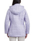 ფოტო #2 პროდუქტის Women's Hooded Quilted Water-Resistant Coat