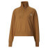 Puma Infuse Oversized Half Zip Sweatshirt Womens Brown 53968874