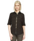 ფოტო #1 პროდუქტის MICHAEL Women's Faux-Leather Trim Utility Top