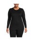 Фото #1 товара Plus Size Baselayer Cozy Thermaskin Crewneck Top