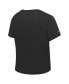 ფოტო #3 პროდუქტის Women's Black Star Wars Babydoll Cropped T-Shirt