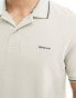 GANT logo tipped pique polo in beige