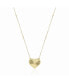 Фото #1 товара Fluted Gold Single Heart Necklace 14K Gold