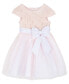 Baby Girls Lace Cap Sleeve and Double Bow Dress