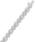 Фото #3 товара Diamond Halo Link Bracelet (4 ct. t.w.) in 10k White Gold