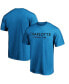 Фото #2 товара Men's Blue Charlotte FC Wordmark T-shirt