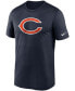 ფოტო #3 პროდუქტის Men's Navy Chicago Bears Logo Essential Legend Performance T-shirt