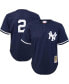ფოტო #1 პროდუქტის Little Boys and Girls Derek Jeter Navy Distressed New York Yankees Cooperstown Collection Mesh Batting Practice Jersey