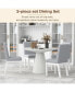 Retro Round Dining Table Minimalist Elegant Table For Living Room, Dining Room