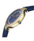 ფოტო #2 პროდუქტის Women's Matera Swiss Quartz Blue Italian Suede Strap Watch 35mm