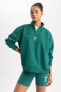 Фото #30 товара Fit Oversize Fit Dik Yaka Kalın Sporcu Sweatshirt A9621ax23au