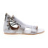 Фото #2 товара Bed Stu Sarabi F373047 Womens Gray Leather Zipper Strap Sandals Shoes