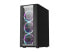 Фото #7 товара DIYPC Rainbow-Flash-F4-B Black Steel / Tempered Glass ATX Mid Tower Computer Cas