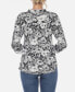 Women's Pleated Floral Print Blouse