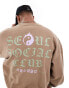 ONLY & SONS oversized sweat with Seoul back print in brown Карибу, M - фото #1