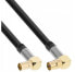 Фото #2 товара InLine Premium Antenna cable angled - 4x shielded - >110dB - black - 3m