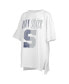 Women's White Distressed Penn State Nittany Lions Lickety-Split Oversized T-shirt