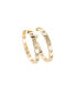 ფოტო #1 პროდუქტის 316L Gold-Tone Heart Atta Girl! Hoop Earrings