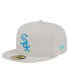 Фото #3 товара Men's White Chicago White Sox Stone Mist 59FIFTY Fitted Hat