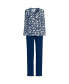 Фото #1 товара Women's Plus Size Cozy 2 Piece Pajama Set - Long Sleeve Top and Pants