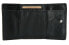 Leather mini wallet W-2030 Black