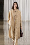 Zw collection flowing faded trench coat