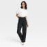 Women's High-Rise Straight Trousers - A New Day Black 8