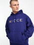 Nicce split logo co-ord pullover hoodie in navy