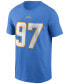 Фото #2 товара Men's Joey Bosa Powder Blue Los Angeles Chargers Name and Number T-shirt