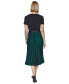 ფოტო #2 პროდუქტის Women's Pleated-Skirt Colorblocked Midi Dress