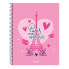 Фото #1 товара Блокнот Safta Paris Розовый Тёмно Синий A4 120 Листья