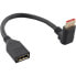 Фото #1 товара InLine DisplayPort 1.4 adapter cable M/F - 8K4K - downward angled - black/gold