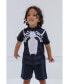 ფოტო #2 პროდუქტის Toddler Boys Spider-Man Venom Athletic T-Shirt Mesh Shorts Outfit Set