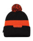 Фото #1 товара Men's Black Oklahoma State Cowboys Sideline Team Cuffed Knit Hat with Pom