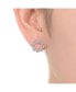 ფოტო #2 პროდუქტის GV Sterling Silver White Gold Plated Eight Stone Clear Princess Cubic Zirconia Bezel Earrings