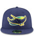 Фото #2 товара Men's Tampa Bay Rays Alternate Authentic Collection On-Field 59FIFTY Fitted Hat