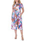 Фото #1 товара Платье с карманами 24seven Comfort Apparel midi с коротким рукавом и принтом