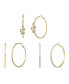 ფოტო #2 პროდუქტის Trio Snake Hoop Earring Set