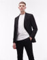 Topman stretch super skinny textured jacket in black