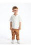 Фото #1 товара Polo Yaka Kısa Kollu Erkek Bebek Tişört ve Pantolon 2'li Takım