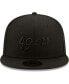 Фото #3 товара Men's San Francisco 49ers Black on Black Alternate Logo 59FIFTY Fitted Hat