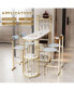 63" Gold-based modern kitchen bar height dining table