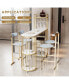 Фото #7 товара 63" Gold-based modern kitchen bar height dining table