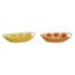 Snack tray Home ESPRIT Green Orange Stoneware Lemon 30,6 x 16,5 x 6 cm (2 Units)