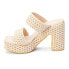 Фото #3 товара BEACH by Matisse Gem Block Heels Womens Beige, Off White Casual Sandals GEM-161